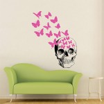 Skull And Butterfly Vinyl Wall Art Decal