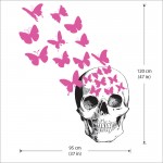 Skull And Butterfly Vinyl Wall Art Decal