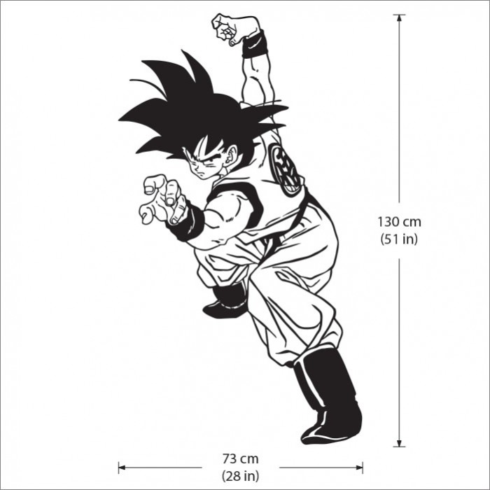 Wall Mural Vinyl Decal Sticker Dragon Ball Z Cartoon Anime Manga