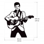 สติกเกอร์ติดผนัง Elvis Presley rock and roll / Wall Sticker