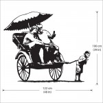 Banksy Rickshaw Kid Wandaufkleber Wandtattoo