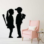 Banksy Boy Meets Girl Vinyl Wall Art Decal 