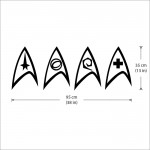 Sternenflotte Star Trek Insignia Wandaufkleber Wandtattoo