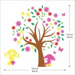 สติกเกอร์ติดผนัง Autumn Tree Colorful Wall Sticker