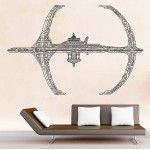 สติกเกอร์ติดผนัง Star Trek TrekCore DS9 Schematics Wall Sticker