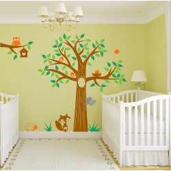 The Woodland and Animals Vinyl Wall Art Decal (WD-0657)