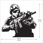 สติกเกอร์ติดผนัง Ghost Recon Wall Sticker 