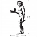 สติกเกอร์ติดผนัง Banksy Caveman Wall Sticker 