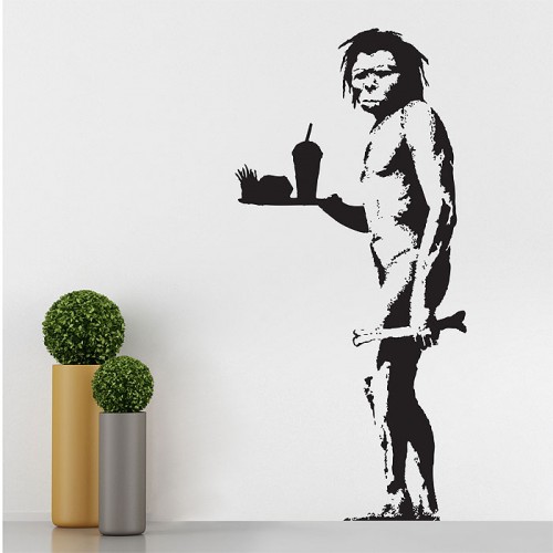 สติกเกอร์ติดผนัง Banksy Caveman Wall Sticker 