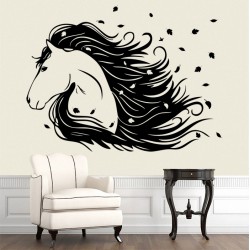 Horse Head Vinyl Wall Art Decal (WD-0695)