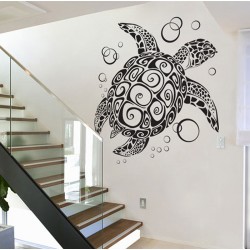 Sea Turtle Ocean Vinyl Wall Art Decal (WD-0697)