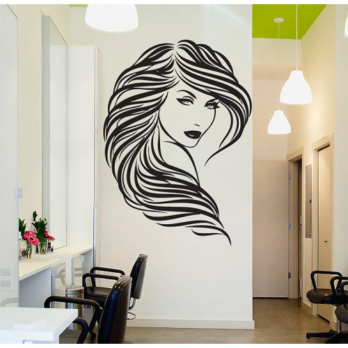 Beauty Hair Salon Vinyl Wall Art Decal 