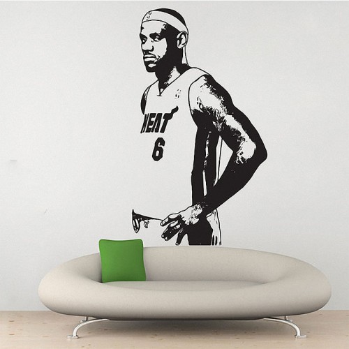 Lebron James Miami Heat Vinyl Wall Art Decal