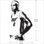 Lebron James Miami Heat Vinyl Wall Art Decal