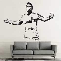 Cristiano Ronaldo Action Gold Vinyl Wall Art Decal (WD-0704)