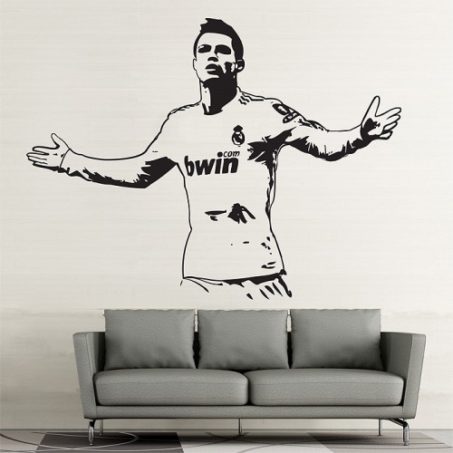 สติกเกอร์ติดผนัง Cristiano Ronaldo Action Gold Wall Sticker