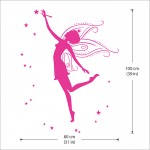 Fairy and Stars Vinyl Wall Art Decal