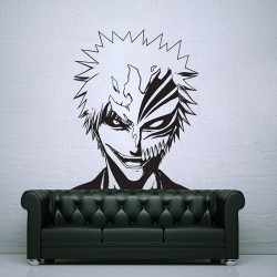 Bleach Ichigo Kurosaki with Hollow Mask Wandaufkleber Wandtattoo (WD-0711)