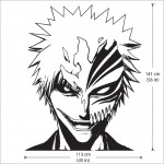 สติกเกอร์ติดผนัง บลีช เทพมรณะ Bleach Ichigo Kurosaki with Hollow Mask Wall Sticker