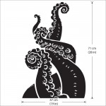 Large Octopus Tentacles V.2 Vinyl Wall Art Decal 