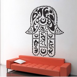 Hand of Fatima The Hamsa and Your Success V.2 Vinyl Wall Art Decal (WD-0717)