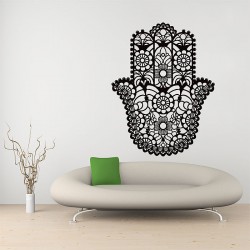 The Hamsa Hand of Fatima Goddess Vinyl Wall Art Decal (WD-0721)