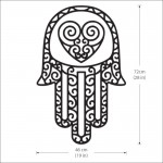 Hamsa Hand der Fatima v4 Wandtattoo Aufkleber 