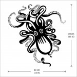 สติกเกอร์ติดผนังปลาหมึกยัก Octopus Wall Sticker