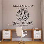 Game of Thrones Valar Morghulis Valar Dohaeris Logo Wandaufkleber Wandtattoo 