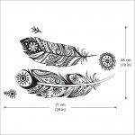 Birds Feather Tattoo Vinyl Wall Art Decal 