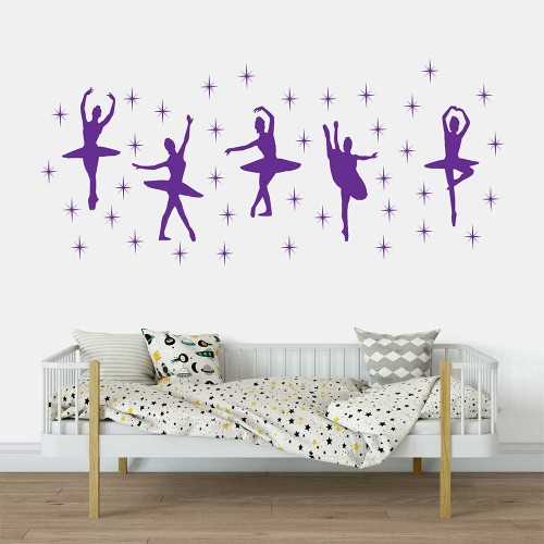 Ballet Dance Ballerinas Stars Vinyl Wall Art Decal 