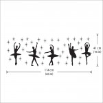 Ballet Dance Ballerinas Stars Vinyl Wall Art Decal 