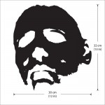 Michael Myers Face Halloween Wandaufkleber Wandtattoo