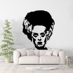 Frankenstein Bride Half Body Halloween Wandaufkleber Wandtattoo 