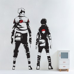 Kakashi and Sasuke in Naruto Wandaufkleber Wandtattoo (WD-0763)