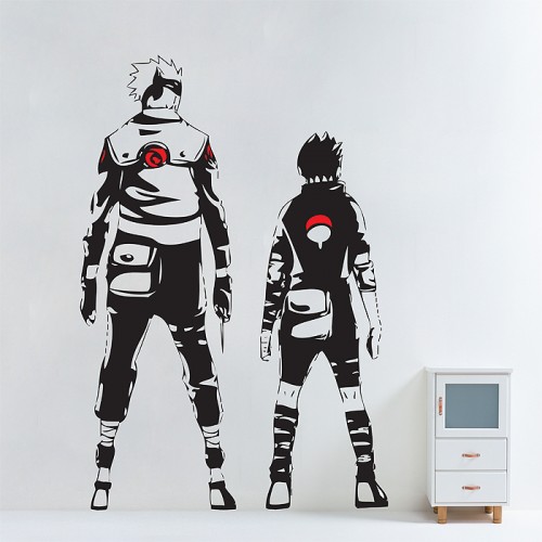 Kakashi and Sasuke in Naruto Vinyl Wall Art Decal