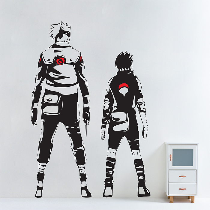 Hatake Kakashi Kid Vs Adult in Naruto Vinyl Wall Art Decal