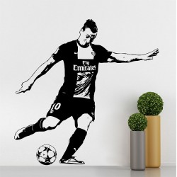 Zlatan Ibrahimovic Soccer Star Vinyl Wall Art Decal (WD-0770)