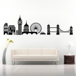 London City Skyline Wandaufkleber Wandtattoo 