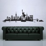 สติกเกอร์ติดผนังเมืองนิวยอร์ก New York City Skyline Wall Sticker