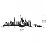 สติกเกอร์ติดผนังเมืองนิวยอร์ก New York City Skyline Wall Sticker