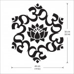 OM UM Lotus Circle Buddhism Symbol Wandaufkleber Wandtattoo