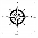 Compass Kompass  Wandaufkleber Wandtattoo