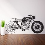 Retro Motorrad Spirit Wandaufkleber Wandtattoo