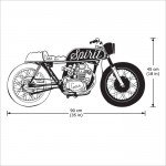 Retro Motorrad Spirit Wandaufkleber Wandtattoo