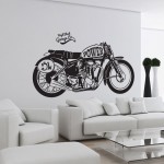 สติกเกอร์ติดผนัง มอเตอร์ไซค์ Classic Motorcycle Power Wall Sticker 