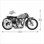 สติกเกอร์ติดผนัง มอเตอร์ไซค์ Classic Motorcycle Power Wall Sticker 