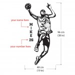 Personalized Basketball Player with Custom name decal