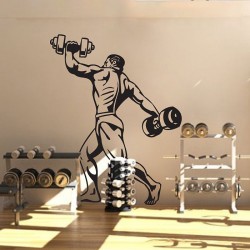 สติกเกอร์ติดผนัง Powerlifting and Bodybuilding Wall Sticker (WD-0805)