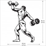 สติกเกอร์ติดผนัง Powerlifting and Bodybuilding Wall Sticker 